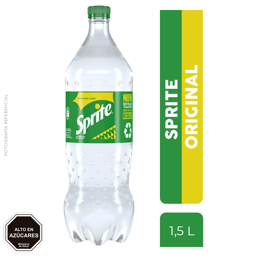 Gaseosa SPRITE Sin Azúcar Lima-Limón 1,5 Lt